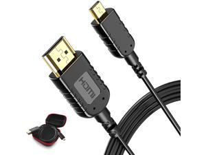 World's Thinnest Hyper Slim Micro HDMI Cord,Supports 4K@60Hz,3D,Ethernet,ARC Ultra Thin Flexible Micro HDMI to HDMI Cable 2FT for Gimbal GoPro Hero 7 Black,Canon Camera Stabilizer 