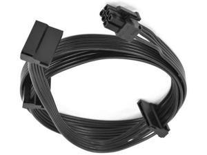 Replacement for Corsair CX850M CX750M CX600M 70CM PCI-E 6 (Pin) 1 to 3 SATA 15Pin Power Supply Cable
