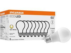 ECO LED Light Bulb A19 60W Equivalent Efficient 9W 7 Year 750 Lumens 2700K Non-Dimmable Frosted Soft White - 8 Pack (40821)