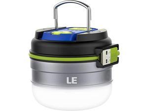 LE LED Camping Lantern Rechargeable 280LM 3 Light Modes Power Bank Waterproof Perfect Mini Flashlight with Magnetic Base for Hurricane Emergency Outdoor Hiking Home and Car