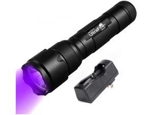 UltraFire UV Flashlight 395-405 nm Led Blacklight for Curing UV Glue Leak Detector Pet Urine Stain