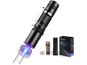 UVA-T1 Black Light Flashlight Portable 365NM UV Flashlight with Japanese LED Source Max 3000mW high powe for Pet Urine Detection Minerals Resin Curing Scorpion