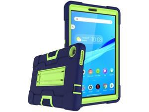 FIEWESEY for Lenovo Tab M8 8 Inch Case Heavy Duty Hybrid Shockproof Full-Body Defender Rugged Protective Case Cover with Stand for Lenovo Tab M8/M8 Smart /Tab M8 HD LTE 8 Inch Tablet(Navy/Green)