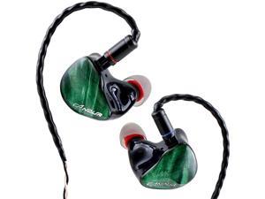 Without mic, Black Drummer for Gym Workout Running Church Musicians Stage Yinyoo in Ear Monitor Headphones CCZ Coffee-Bean Over Ear Earbuds Wired Earphone with 1DD HiFi Bass Sound for Teen 