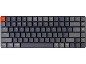 K3 Ultra-Slim 75% Layout Wireless Bluetooth/Wired USB Mechanical Keyboard Hot Swappable Low-Profile Optical Brown Switch White LED Backlit 84 Keys Keyboard for Mac Windows-Version 2