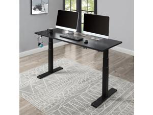 Modern Design 59 x23.6 Inches Black Height Adjustable Electric Standing Computer DeskHome Office