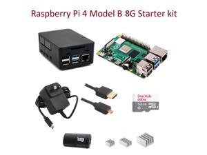 Raspberry Pi 4 Model B Quad Core 64 Bit WiFi Bluetooth 8GB starter kit