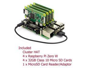 Cluster HAT Kit (includes 4 x Raspberry Pi Zero W)