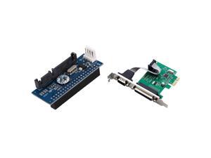 1x Hard Drive Convertor Hdd Parallel to Serial Adapter & 1x DB25 Printer Parallel Port LPT to PCI-E Express Card Adapter 1x Hard Drive Convertor Hdd Parallel to Serial Adapter & 1x DB25 Printer Parallel Port LPT to PCI-E Express Card Adapter