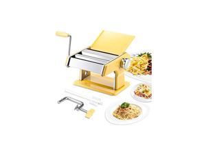 Pasta Machine - Stainless Steel Roller Pasta Maker - 7 Adjustable Thickness Settings Noodles Maker with Hand Crank, Perfect for Spaghetti, Fettuccini, Lasagna or Dumpling Skins