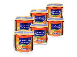 of 6 My Shaldan Japanese Car Cup-Holder Natural Air Freshener Cans (Orange Scented)