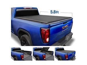 T3 Soft Tri-Fold Truck Bed Tonneau Cover Compatible with 2019-2021 Chevy Silverado/GMC Sierra 1500 New Body | 5'8" Bed (68") | Not Fit Factory Side Storage Box or CarbonPro | TG-BC3C1053