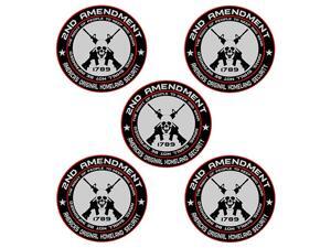 2nd Amendment - America's Original Homeland Security Round Bumper Sticker Decal (5 Inch) 2nd Amendment - America's Original Homeland Security Round Bumper Sticker Decal (5 Inch)