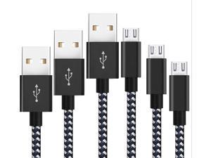 Micro USB Cable3Pack 3FT6FT10FTCharging CableAndroid Charger CordHigh Speed Nylon BraidedFast Micro USB ChargerCompatible with Samsung S7S6S5 Sony Huawei Nexus LG PS4 HTC and More