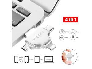 64G USB Flash Drive 4 in 1 for iOS Android USB C Devices and Mac Thumb Drive OTG Memory Stick for iPhone iPad Samsung Phones 64G USB Flash Drive 4 in 1 for iOS Android USB C Devices and Mac Thumb Drive OTG Memory Stick for iPhone iPad Samsung Phones