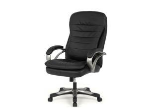 ® Big Tall Double Cushion Bonded Leather Office Chair, Black ® Big Tall Double Cushion Bonded Leather Office Chair, Black