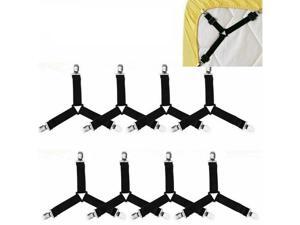 8Pcs Triangle Bed Sheet Mattress Holder Fastener Grippers Clips Suspender Straps 8Pcs Triangle Bed Sheet Mattress Holder Fastener Grippers Clips Suspender Straps