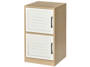 2-Drawer File Cabinet Home Office Storage Organizer Natural White 2-Drawer File Cabinet Home Office Storage Organizer Natural White