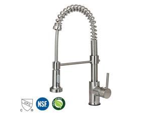 Modern Brushed Nickel Spring Pull Out Single Handle Sprayer Kitchen Sink Faucet Modern Brushed Nickel Spring Pull Out Single Handle Sprayer Kitchen Sink Faucet