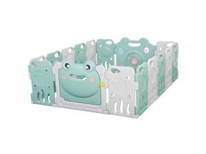 CYBER MONDAY SALE 16 pcs Children Playpen Safety Gate Kids Activity Center Fence CYBER MONDAY SALE 16 pcs Children Playpen Safety Gate Kids Activity Center Fence