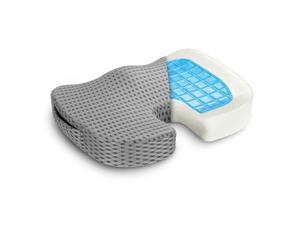 1 PK Cool Gel Memory Foam Seat Cushion, 450mm x 370mm x 71mm, Gray - 1 PK Cool Gel Memory Foam Seat Cushion, 450mm x 370mm x 71mm, Gray -