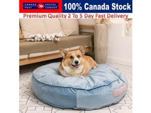 Dog Cat Bed Warm Soft Pet Bed Barrie Blue Round Donut Plush Comfy Sleeping Bed Dog Cat Bed Warm Soft Pet Bed Barrie Blue Round Donut Plush Comfy Sleeping Bed