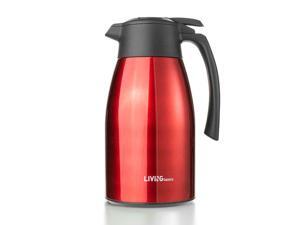 1.5L Premium Double Vacuum Insulated Coffee Carafe Stainless Steel Flask Red 1.5L Premium Double Vacuum Insulated Coffee Carafe Stainless Steel Flask Red