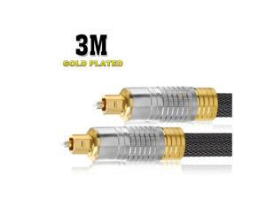PREMIUM TOSLINK HIGH QUALITY FIBRE OPTICAL CABLE DIGITAL AUDIO WIRE GOLD PLATED PREMIUM TOSLINK HIGH QUALITY FIBRE OPTICAL CABLE DIGITAL AUDIO WIRE GOLD PLATED