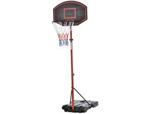 5 Level Adjustable Basketball Hoop Backboard w/ Wheels Net For Kids 5 Level Adjustable Basketball Hoop Backboard w/ Wheels Net For Kids