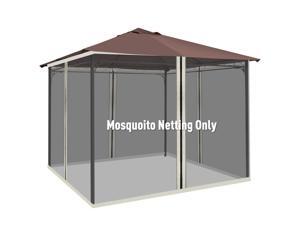 Gazebo Replacement Mosquito Netting Screen Walls Black Solid Gazebo Replacement Mosquito Netting Screen Walls Black Solid