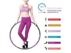 Collapsible 2.6lbs Weighted Hula Hoop Fitness Padded Abs Exercise Gym Workout