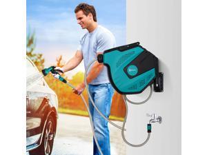 49' Water Hose Reel Hose Wall Mounted Retractable Garden Hose Reel 49' Water Hose Reel Hose Wall Mounted Retractable Garden Hose Reel