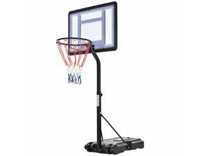 Adjustable Basketball Hoop Backboard w/ Wheels For Kids, Adults Adjustable Basketball Hoop Backboard w/ Wheels For Kids, Adults