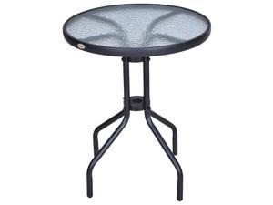 24" Round Garden Table Bistro Table Steel Frame Outdoor Dining Porch 24" Round Garden Table Bistro Table Steel Frame Outdoor Dining Porch