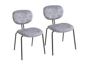 Mid-Century Dining Chairs Upholstered Fabric Accent Chairs Metal Legs Mid-Century Dining Chairs Upholstered Fabric Accent Chairs Metal Legs