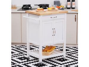 Kitchen Trolley Cart Rolling Cupboard Wood Worktop Towel Rack w/ Drawer Kitchen Trolley Cart Rolling Cupboard Wood Worktop Towel Rack w/ Drawer