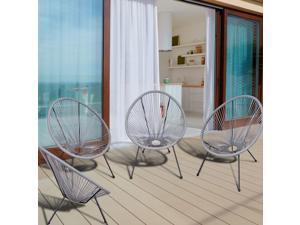 4-PC Po Converson Set All-Weather Rattan Wicker Oval Chair Sets 4-PC Po Converson Set All-Weather Rattan Wicker Oval Chair Sets