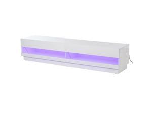 71" High Gloss LED TV Cabinet Stand Entertainment Center Storage Unit White 71" High Gloss LED TV Cabinet Stand Entertainment Center Storage Unit White