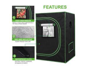 Hydroponic Grow Tent Reflective Mylar 100% Non Toxic Indoor Room with Window Hydroponic Grow Tent Reflective Mylar 100% Non Toxic Indoor Room with Window