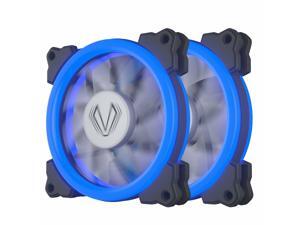 Lot 2 Blue Halo LED 120mm PC CPU Computer Case Cooling Fan Lot 2 Blue Halo LED 120mm PC CPU Computer Case Cooling Fan