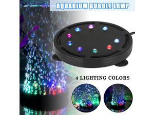 Aquarium Bubble Lamp Round Disc Colorful Lights Bubbler Function Aquarium Bubble Lamp Round Disc Colorful Lights Bubbler Function