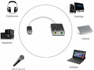 USB C External Sound Card 7.1 CH Audio Card Adapter Type C Stereo Sound 3.5mm USB C External Sound Card 7.1 CH Audio Card Adapter Type C Stereo Sound 3.5mm