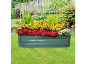 47.3” Garden Box Kit Set Fence Raised 4-Panel Galvanized Stee Green 47.3” Garden Box Kit Set Fence Raised 4-Panel Galvanized Stee Green