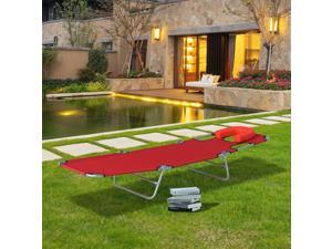 Chaise Lounger Folding Recliner Beach Camping Travel Sunbed Adjustable Chaise Lounger Folding Recliner Beach Camping Travel Sunbed Adjustable