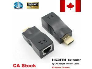 4K 1080P 3D HDMI Extender to RJ45 Over Cat 5e/6 Network LAN Ethernet Adapter 30M 4K 1080P 3D HDMI Extender to RJ45 Over Cat 5e/6 Network LAN Ethernet Adapter 30M