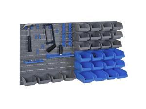 44pcs Wall Mounted Tool Organizer Storage Bin Board Garage Workshop Blue 44pcs Wall Mounted Tool Organizer Storage Bin Board Garage Workshop Blue
