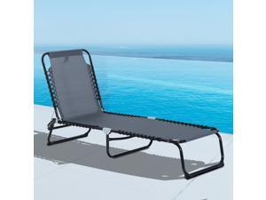 3-Level Adjustable Folding Up Lounger Reclining Bed Cot Lightweight 3-Level Adjustable Folding Up Lounger Reclining Bed Cot Lightweight