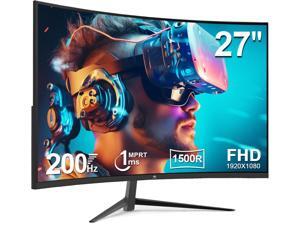 Z-EDGE 27 inch 1920 x 1080 Full HD 200 Hz 1 ms Curved Gaming Monitor, HDMI 2.1, DP 1.4, Supports Wall Mount