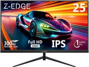 Z-EDGE 24.5" 1080P Full HD 300Hz (DP) 240Hz (HDMI) 1ms IPS Gaming Monitor, HDMI x2, DP x2