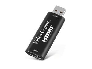 PTN Audio Video Capture Card, 1080P 60fps HDMI to USB 2.0 Capture Cards, Record via DSLR, Camcorder for Gaming Live Broadcasting, Streaming, Video Conference, Black PTN Audio Video Capture Card, 1080P 60fps HDMI to USB 2.0 Capture Cards, Record via DSLR, Camcorder for Gaming Live Broadcasting, Streaming, Video Conference, Black